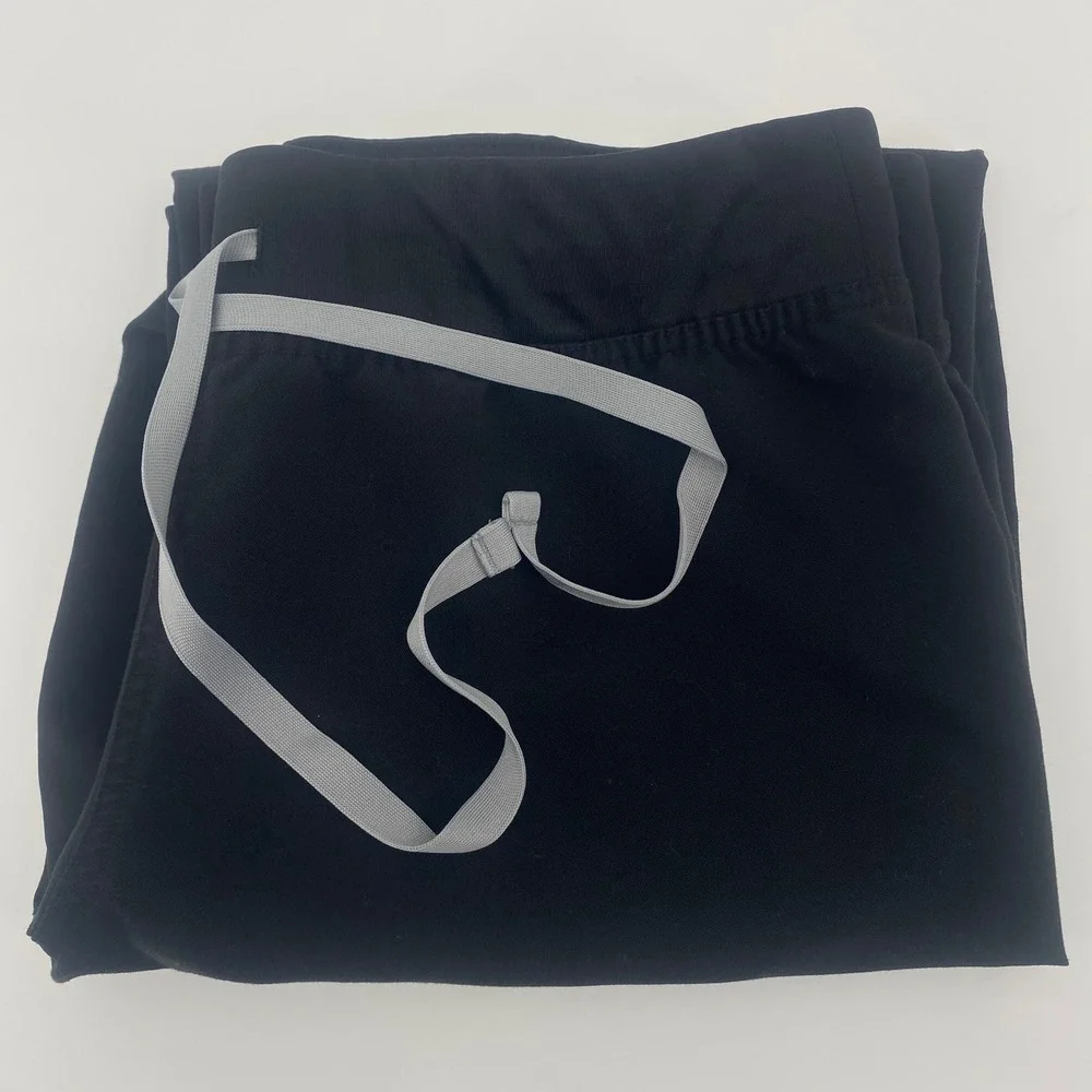 FIGS Scrub Pants Mens S/P Black Technical Collection Drawstring Straight